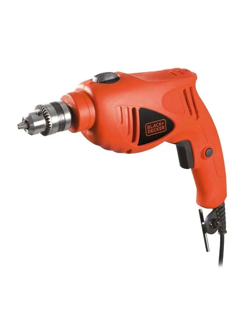 BLACK+DECKER Hammer Drill Single Speed For Wood, Steel And Masorny Drilling 480W HD4810-B5 Orange