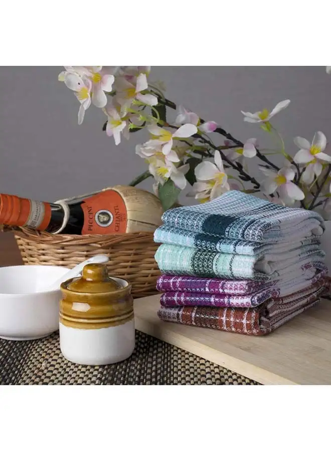 White Rose 4-Piece Multi Purpose Fabric Highly Absorbent Quick Dry Kitchen For Every Day Cleaning Towel Set 40x60 cm