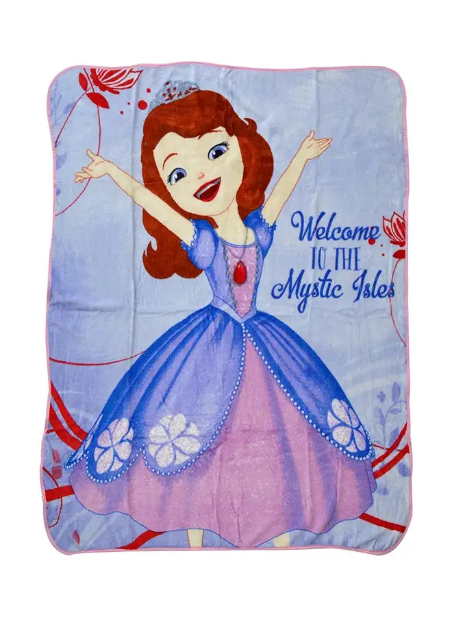 Disney Sofia  Design Coral Fleece Blanket Polyester Multicolour 120x140cm