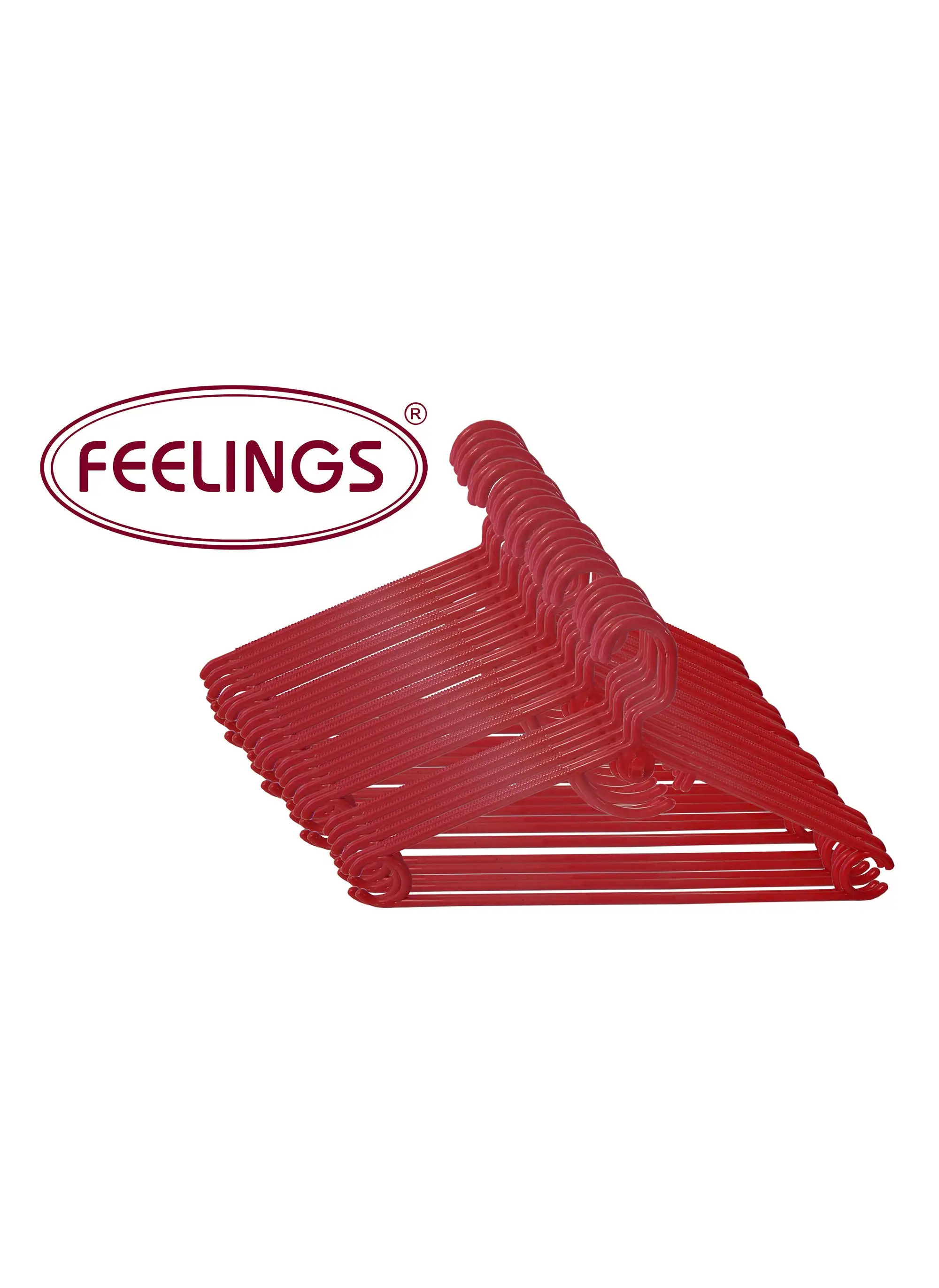 Feelings FEELINGS HANGER PLASTIC ARCH RED 24 PCS SET