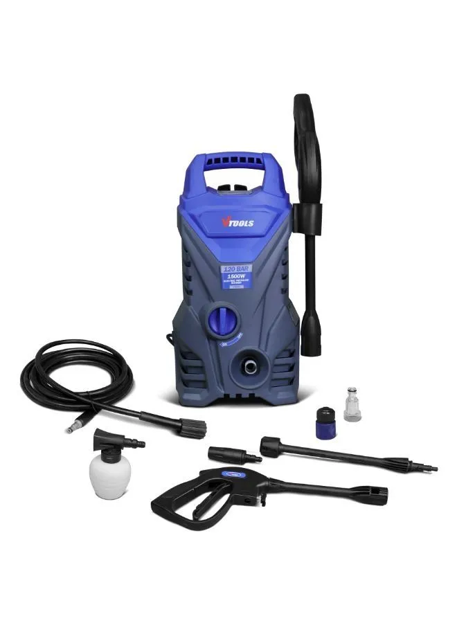 VTOOLS 220-240V 120 Bar Electric Pressure Washer With 5 Meter Hose & Soap Dispenser,VT1501