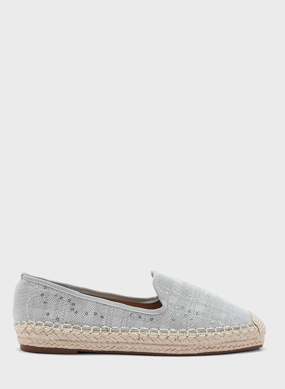 ELLA Beige Sequin  Espadrille