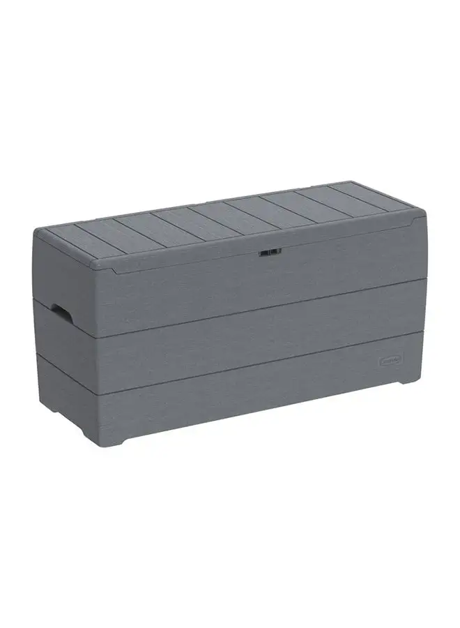 Cosmoplast Woodgrain Deck Storage Box Grey 270.0Liters