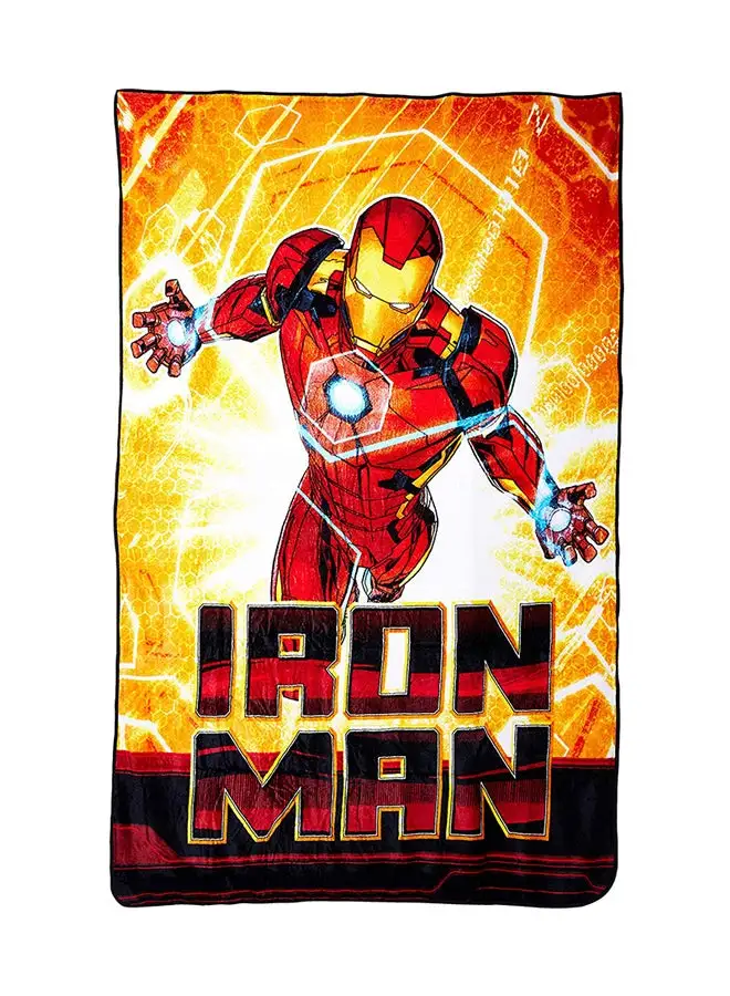 MARVEL Ironman Design  Flannel Blanket Polyester Multicolour 160x220cm