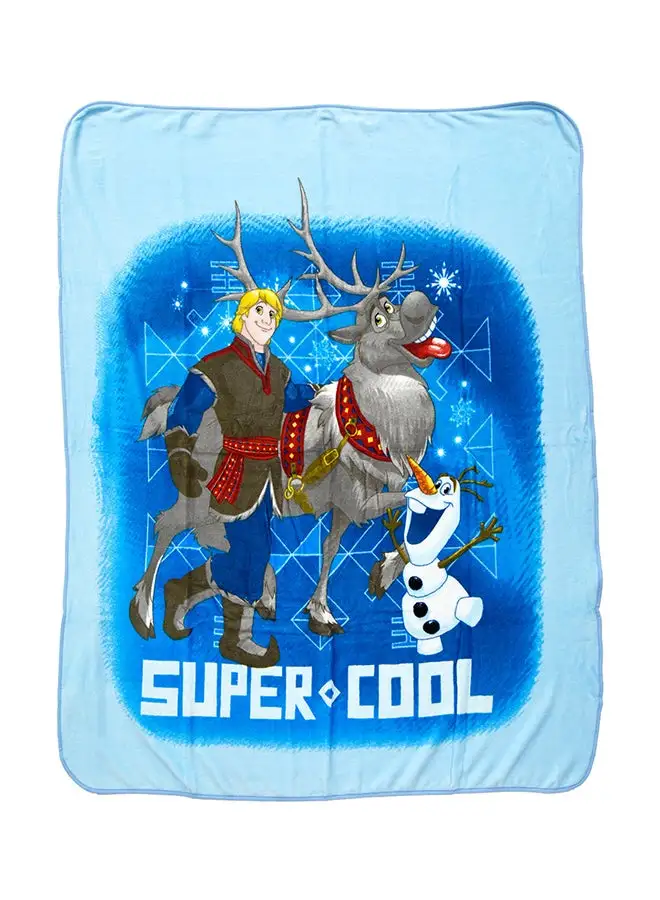 Disney Frozen  Design Coral Fleece Blanket Polyester Blue 120x140cm