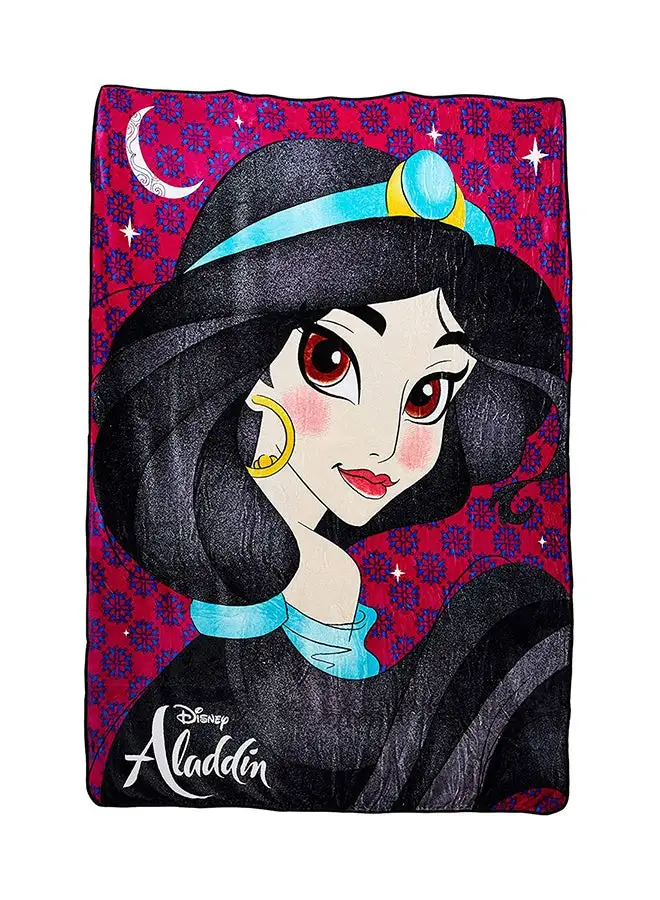 Disney Princess Jasmine Design  Flannel Blanket Polyester Multicolour 160x220cm