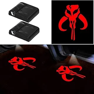 Car Door Lights Logo Projector, 2PCS Car Door Projector Lights Welcome Courtesy Ghost Shadow Lamp Fit for All Car Models by FLYEEGO (Skull#2)