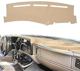 HanLanKa Dashboard Cover for Chevrolet Silverado 1500 2500 3500 1999-2006 Avalanche Chevy Tahoe Suburban GMC Sierra Yukon Dash Cover Mat(Premium Carpet, Beige)