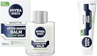 NIVEA MEN Shaving Cream, Sensitive Chamomile & Hamamelis, 100ml + After Shave Balm 100ml