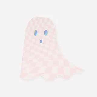 Pink Checker Ghost Napkins