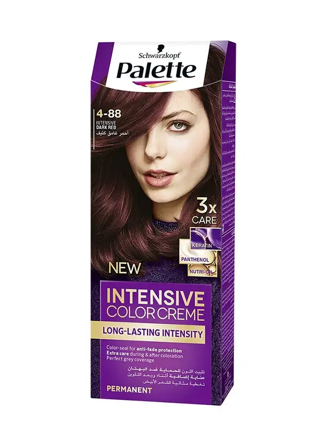 Palette Intensive Permanent Color Cream 4-88, Intensive Dark Red 4-88, Intensive Dark Red 50ml , 50ml , & 10ml