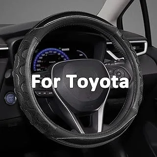 GIANT PANDA Steering Wheel Cover for Toyota Camry and Tacoma, Car Steering Wheel Cover for Toyota RAV4 and Corolla - Black