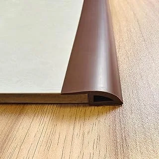 ZEYUE 6.56ft Floor Mats Edge Reducer Carpet Floor Straight Transition Strip Flexible Vinyl Rubber Flooring Threshold Doorways Hardwood Floor Trim,for use with 3/8