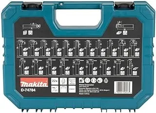 Makita D-74784 Router bit set, Grooving, 22pcs, 8mm