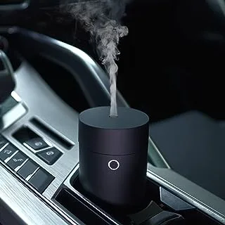 Car Diffuser for Essential Oils, Car Air Fresheners Fragrance Humidifiers, USB Powered Portable Cool Mist Ultrasonic Humidifiers for Car Home Office Bedroom (Plain Black)