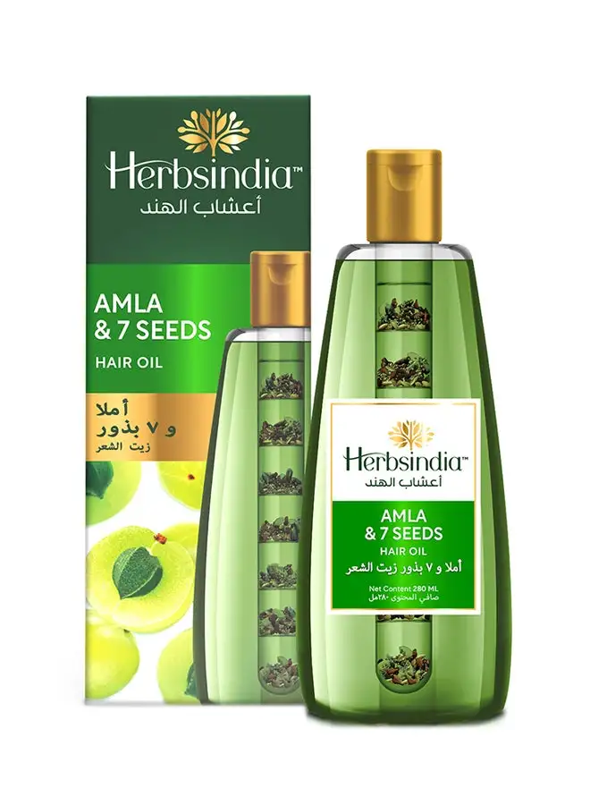 Herbsindia Amla And 7 Herbal Seeds Hair Oil With Nourish Tube Clear 280ml