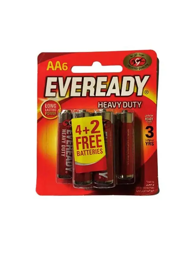 Energizer Heavy Duty  Zinc Battery AA Pack Of 6