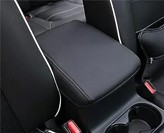 Auprite Center Console Cover for Mazda CX5 2018-2023, Auto Center Console Cover Pad PU Leather Car Armrest Seat Box Cover Protector for Mazda CX5 Accessories (Black)