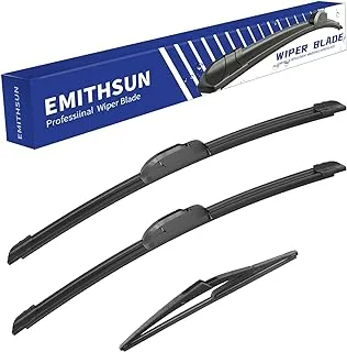 ‎EMITHSUN OEM استبدال شفرات ممسحة الزجاج الأمامي الممتازة لجميع المواسم لسيارة Nissan Juke 2011-2017، سهلة التركيب بنفسك 22 بوصة + 14 بوصة + 12 بوصة (مجموعة من 3)