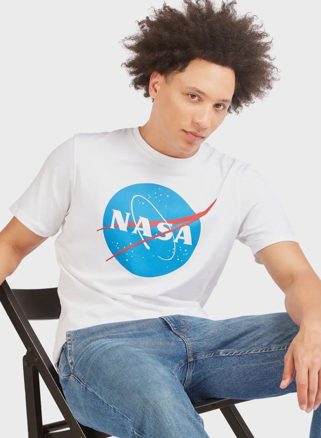 SP Characters Nasa Print Crew Neck T-Shirt