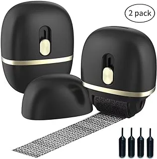 Lomil Identity Protection Roller Stamps 2 Pack, Wide Identity Theft Protection Stamp for ID Blockout - Privacy Confidential and Address Blocker (Black)