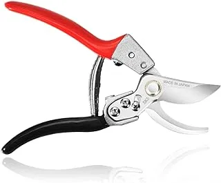 TONMA Pruning Shears [Made in Japan] Professional 8 Inch Premium Garden Scissors with Ergonomic Handle, Hand Pruners Gardening Clippers for Plants (Red)