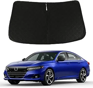 D-Lumina Windshield Sun Shade Compatible with 2018 2019 2020 2021 2022 2023 Honda Accord - Upgraded 3 Layers 240T Material, Foldable Front Window Sun Shield Protector