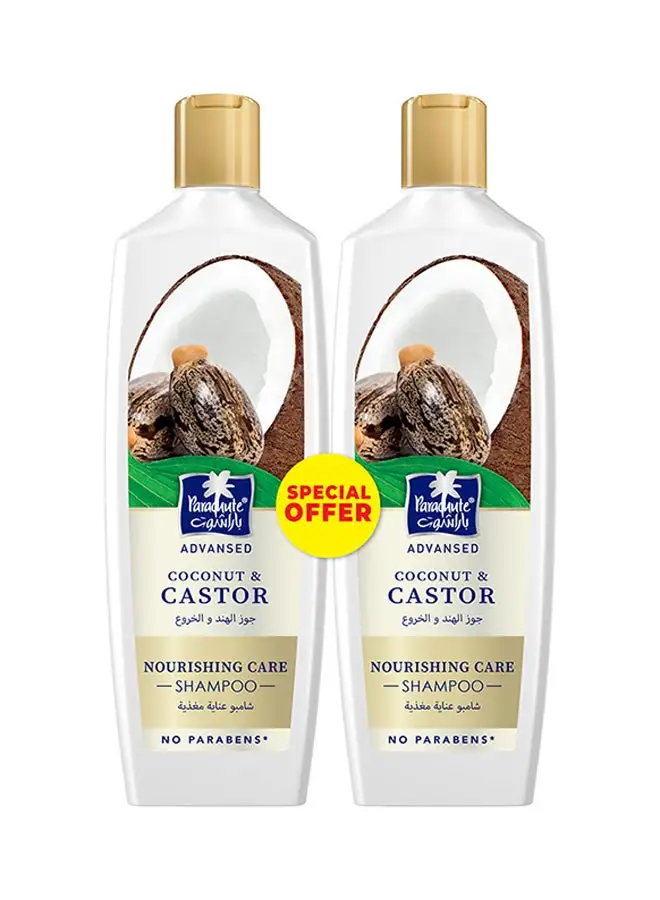 Parachute Advansed Nourishing Care Shampoo With Caster And Coconut Pack of 2 White 340ml