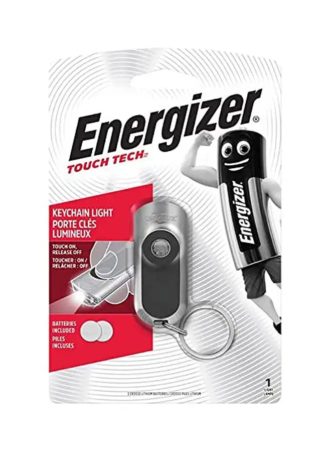 Energizer Energizer Touch-Tech LED Keychain Light Silver 5cm