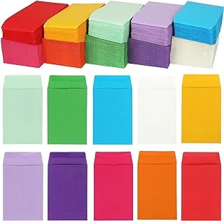 500 Pcs Small Coin Envelopes Seed Envelopes Small Envelopes for Cash Self Adhesive Mini Envelopes for Seeds Storage for Home Wedding Garden and Office (Colorful, 2.25 x 3.5 Inch)