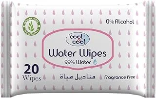 Cool & Cool Baby Water Wipes, 20 Wipes, Pack of 12