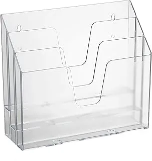 Acrimet Horizontal Triple File Folder Organizer (Crystal Color)