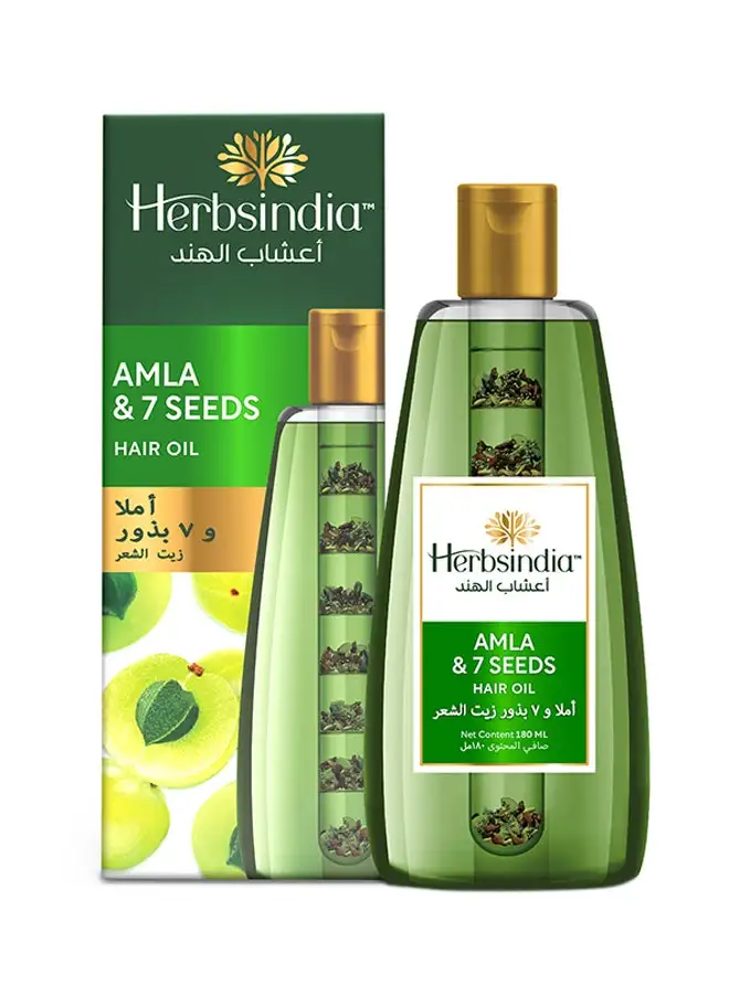 Herbsindia Amla And 7 Herbal Seeds Hair Oil With Nourish Tube Clear 180ml