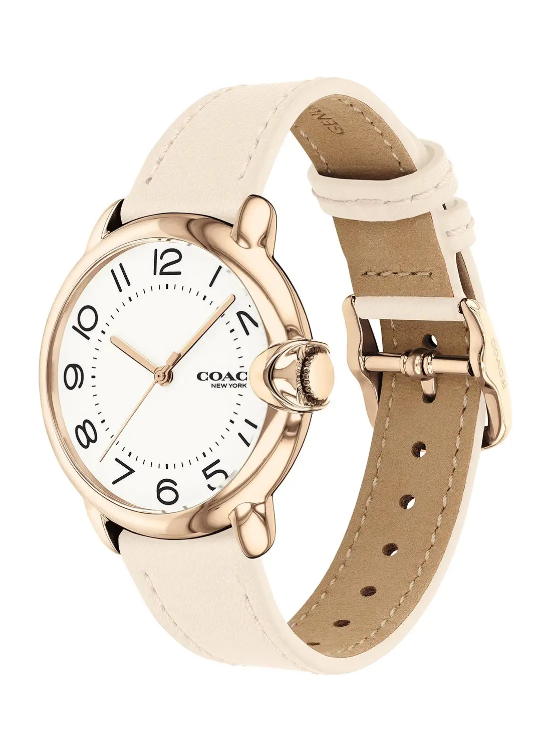 COACH Women's Analog Round Shape Leather Wrist Watch 14503609 - 36 Mm