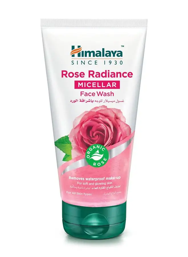 Himalaya Rose Radiance Micellar Face Wash For Soft And Glowing Skin Pink 150ml