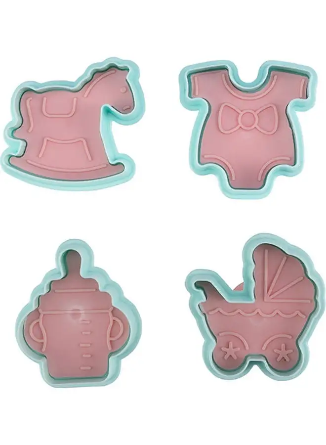 Royalford Royalford Cookie Cutter- RF10970|Baby Theme Cookie Cutter and Fondant Cutter| Plastic Cookie Cutter| Cookie Cutter with Handle Multicolor