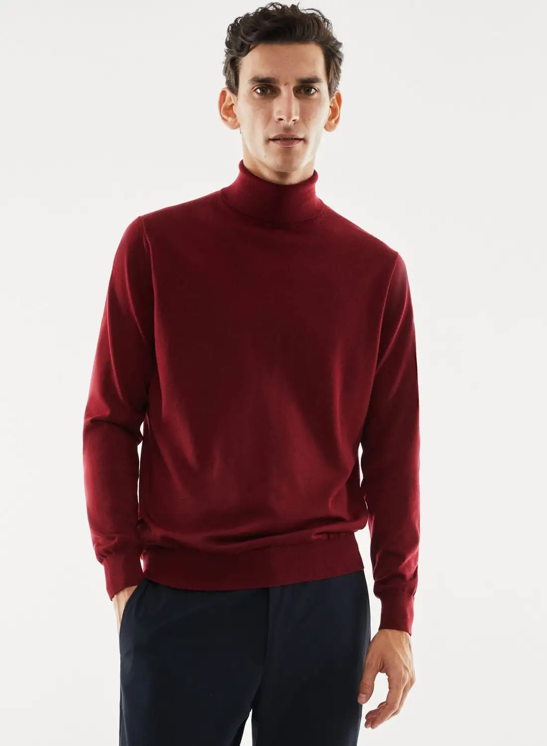 Mango Man Turtle Neck Knitted Sweater