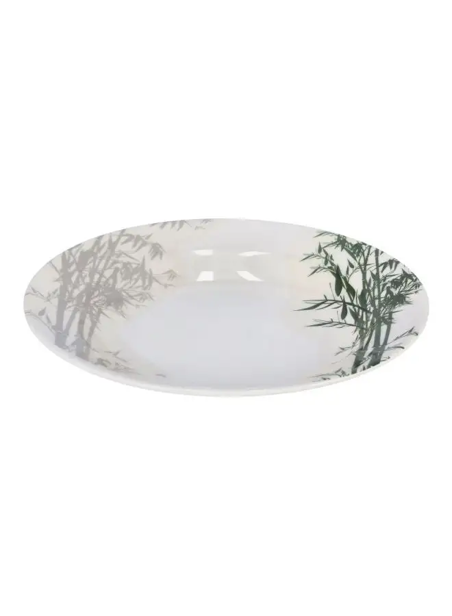 Royalford Melamine Soup Plate White With Green Floral Design 10inch