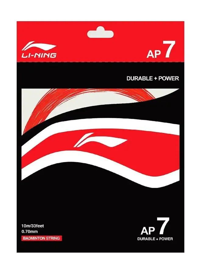 Li-Ning Ap - 7 Badminton String - Red