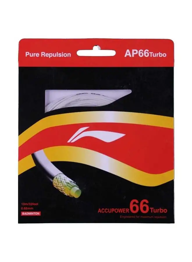 Li-Ning Ap-66 Turbo Badminton String - White