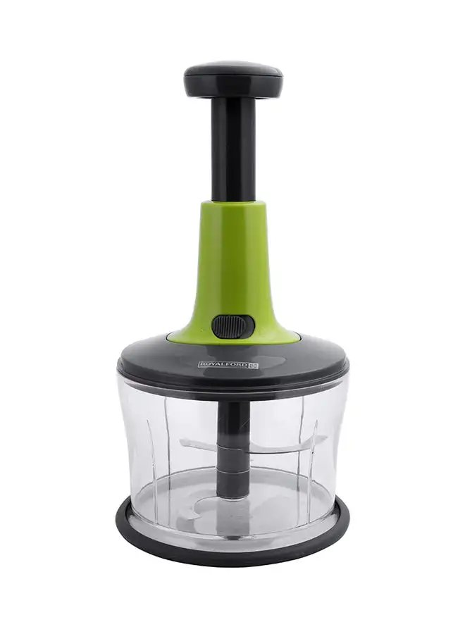 Royalford Express Push Chopper Multipurpose Green/Grey 1.2Liters