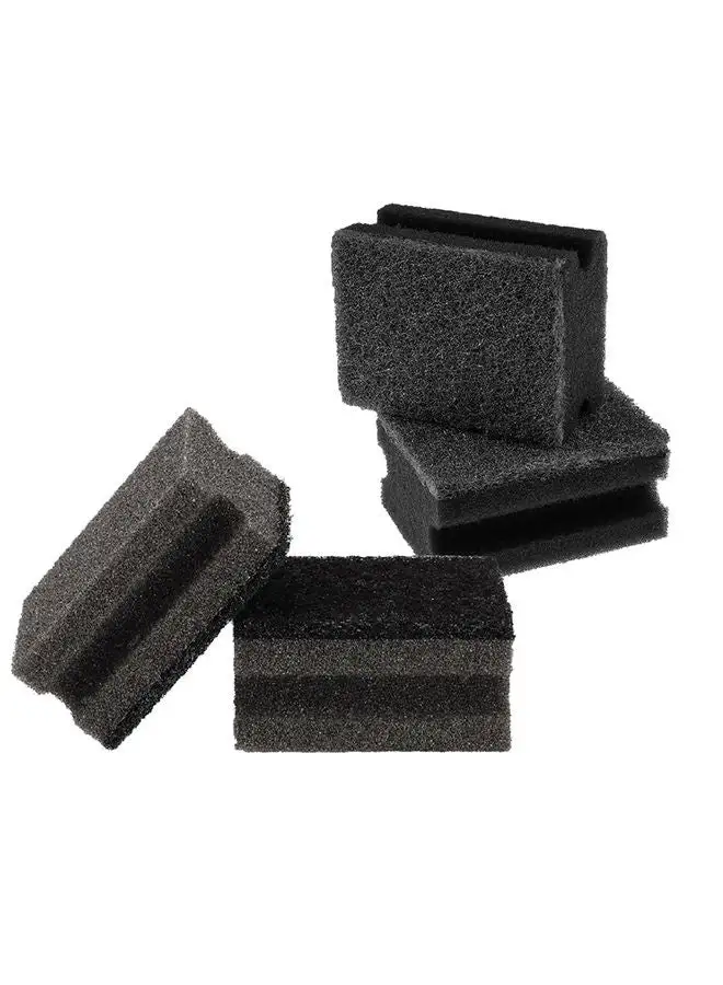 Royalford Royalbright Heavy Duty Scrub Sponges- RF11081|Premium-Quality| Ideal for Dish Wash Liquid| Multi-Purpose| No Scratch Rectangular Sponge| Pack of 4| Black