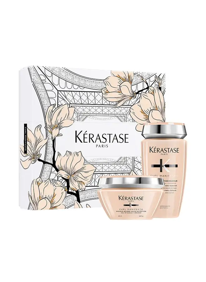 مجموعة هدايا KERASTASE Curl Manifesto للشعر السميك والمجعد والمتعرج