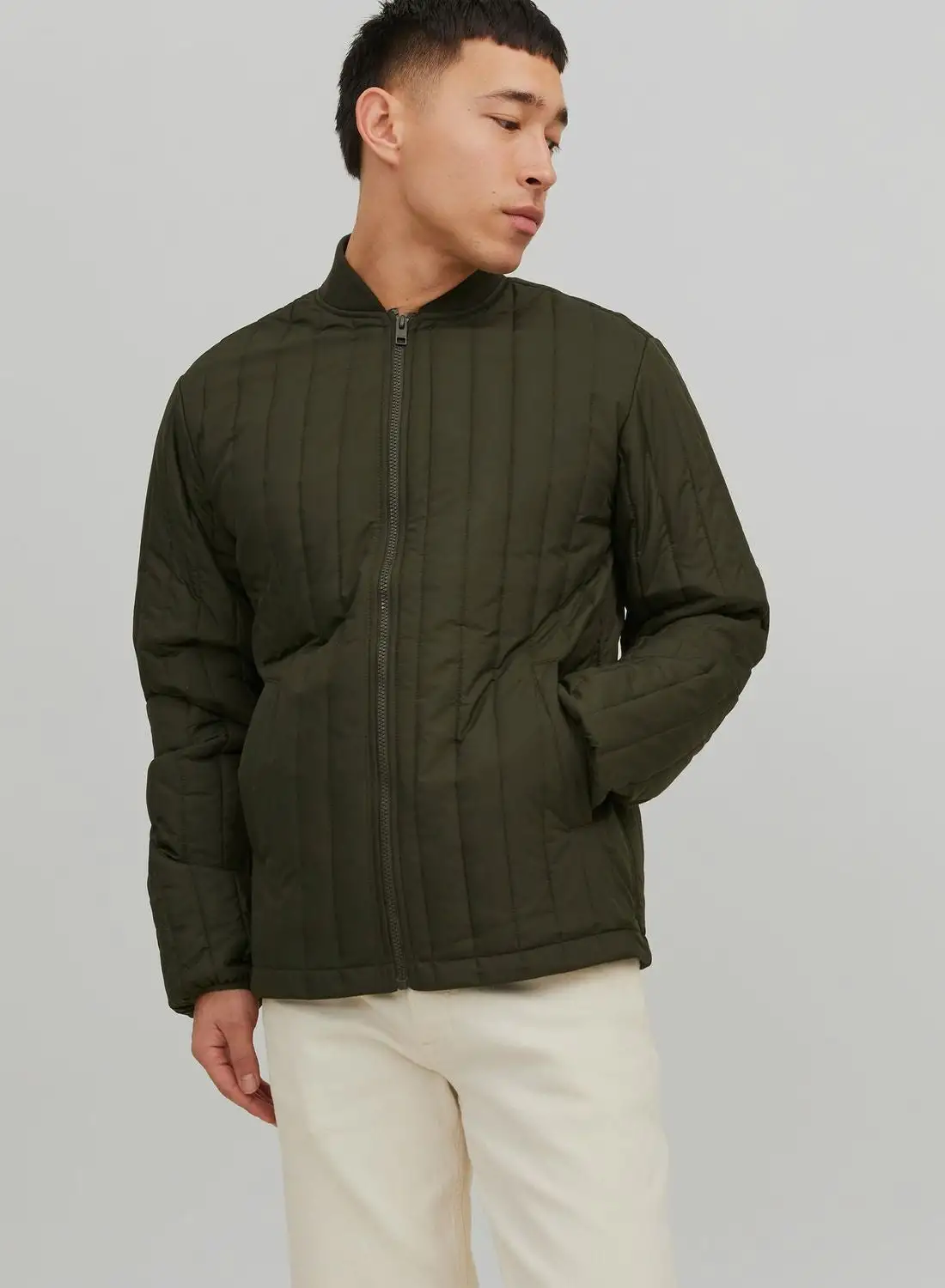 JACK & JONES Zip Through Bomber Jacket