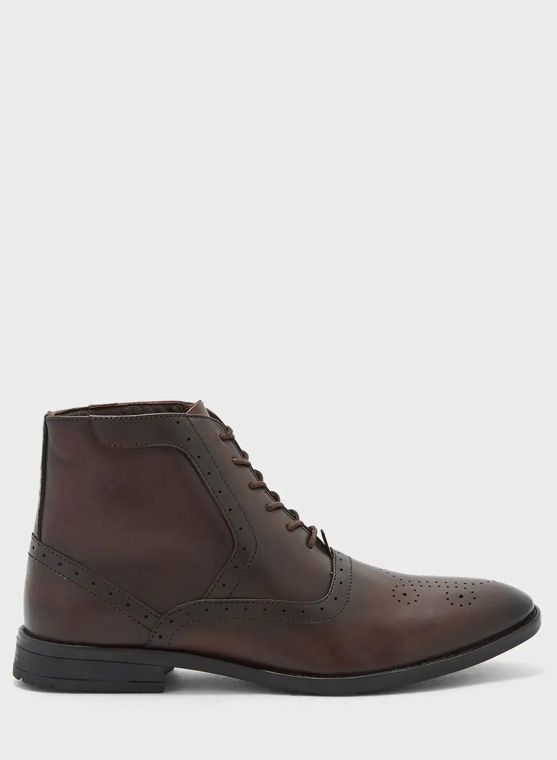 Robert Wood Genuine Leather Oxford Boots