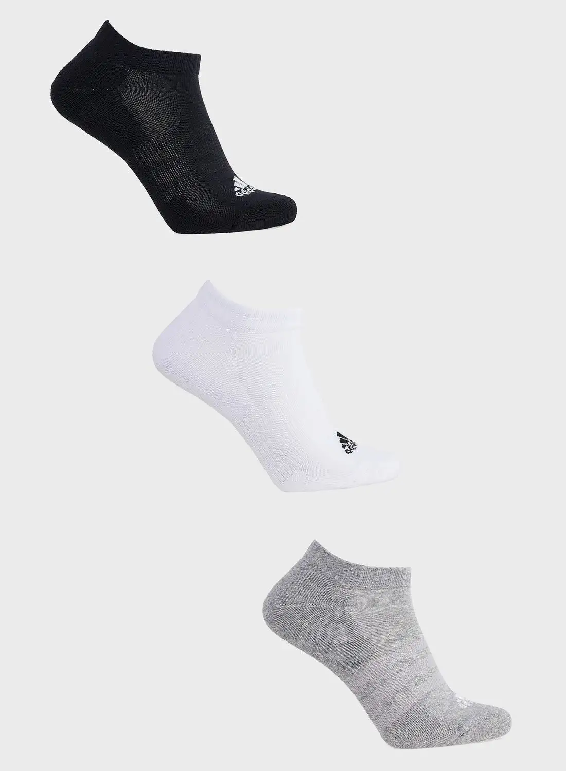 Adidas 3 Pack Cushioned Low Cut Socks