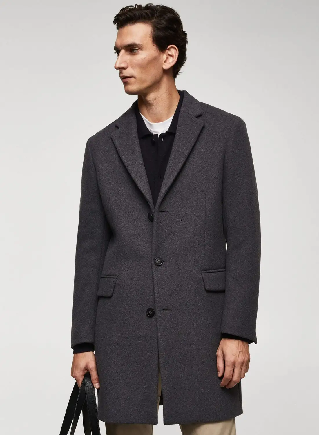 Mango Man Essential Longline Coat