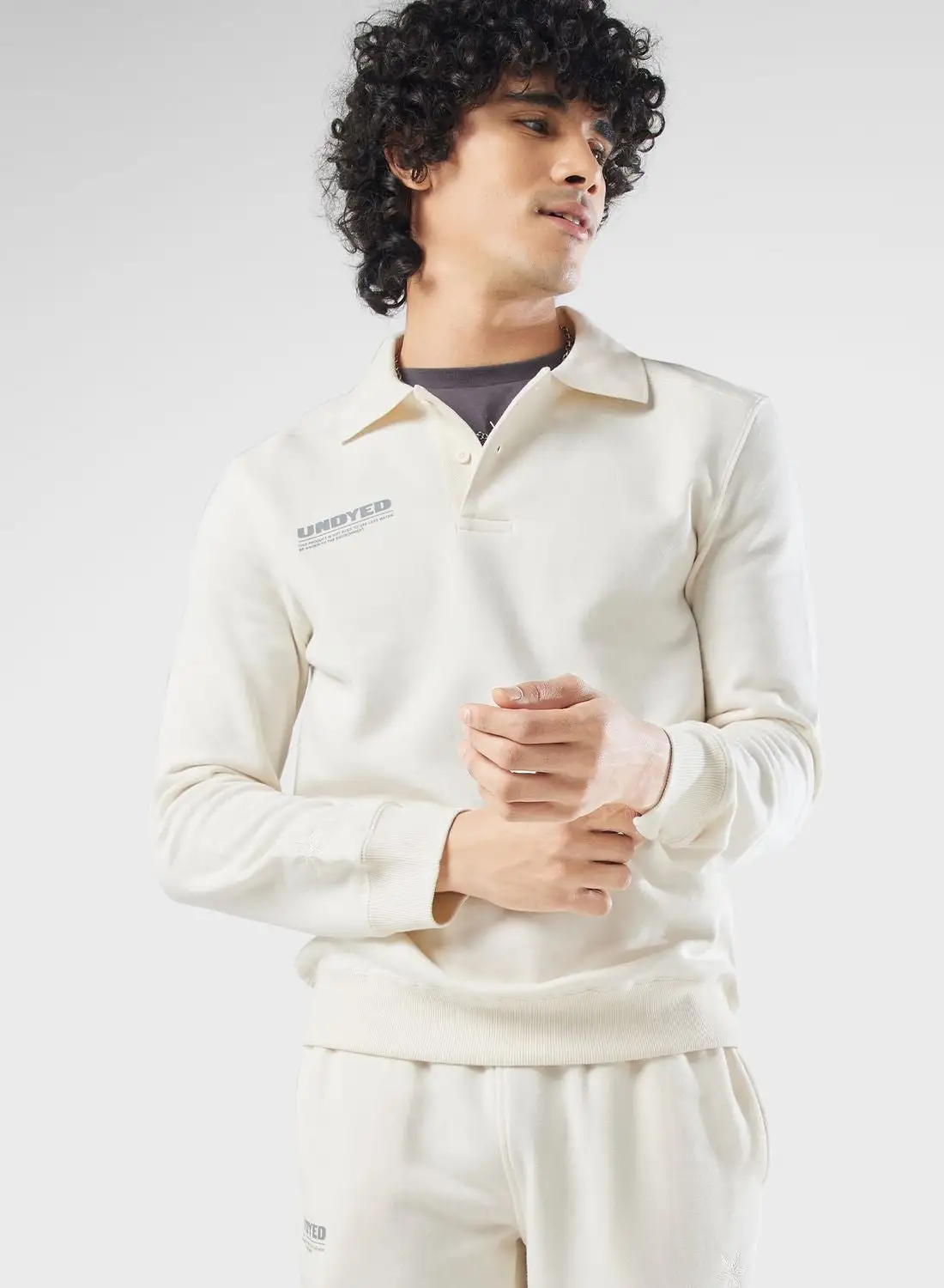 umbro Undyed Collared Sweatshirt