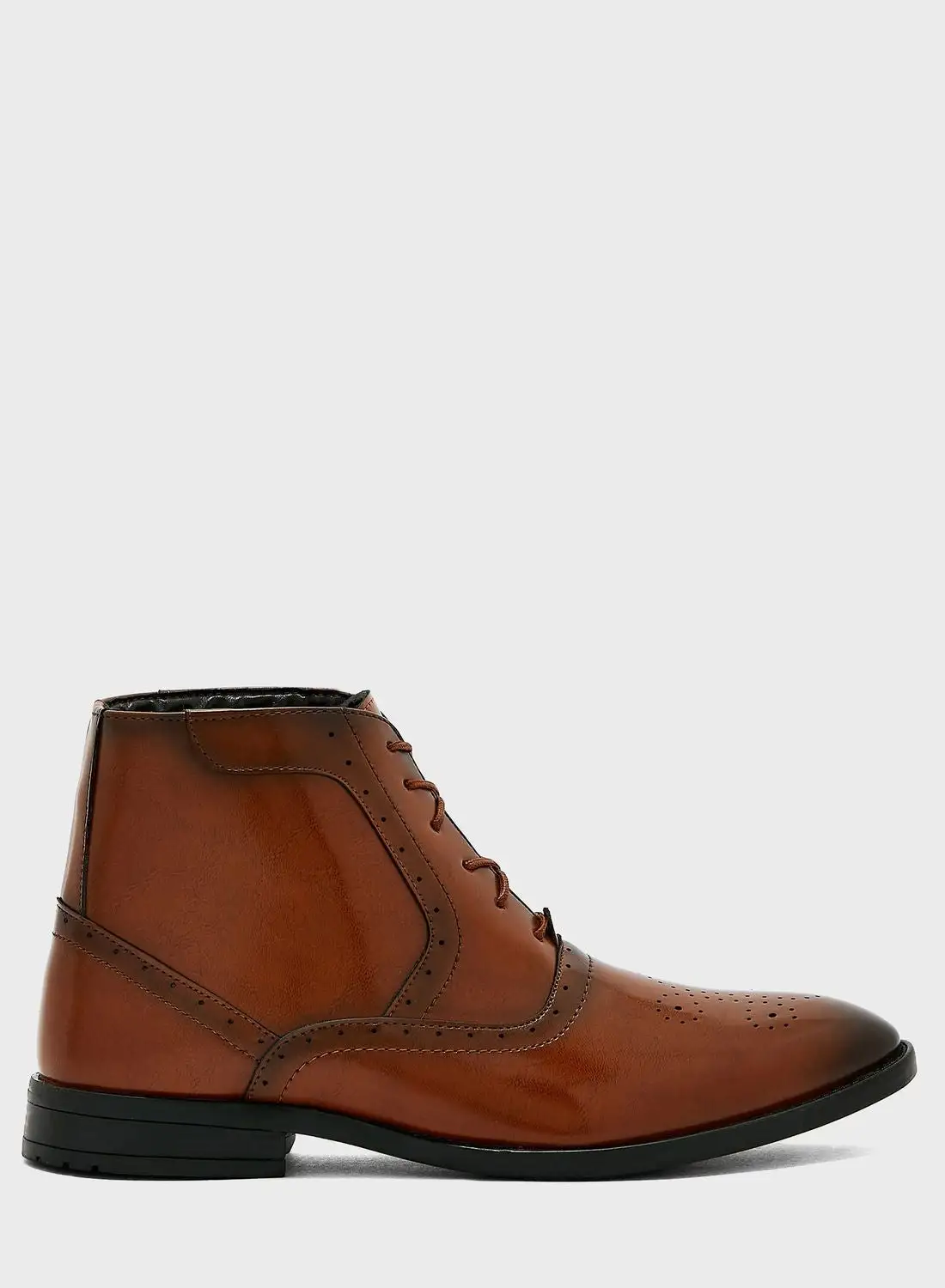 Robert Wood Formal Brogue Details Oxford Boots