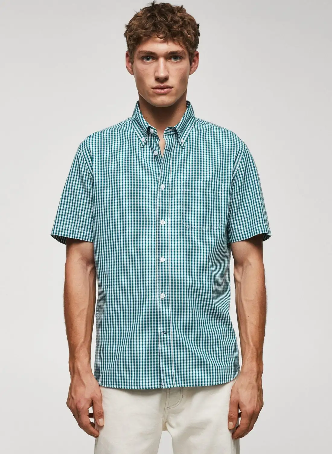 Mango Man Checked Regular Fit Shirt